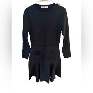 Zara woman’s sweater dress dark navy blue size small nwt